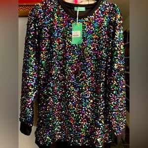 Sunshine & Rodeo multi colored sequin sweater